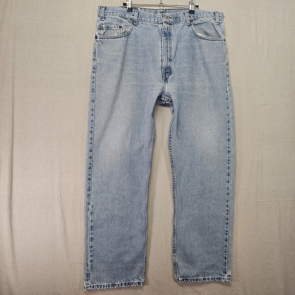 Vintage Levis Y2K 505 40x30 Jeans Distressed Straight Leg Light Wash 100% Cotton
